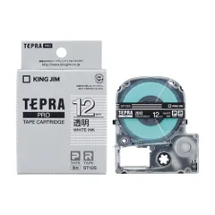 キングジム(KING JIM) テプラPRO 透明ラベル 透明 白文字 12mm ST12Sのサムネイル