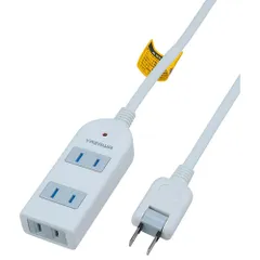 ヤザワ Y02KS303WH ホワイト 雷サージ付延長コード・タップ3個口 3mのサムネイル