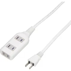 ヤザワ テーブルタップ 3個口 上挿し2・横挿し1 2m HSL302WH ホワイトのサムネイル