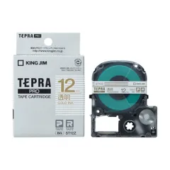 キングジム テプラPRO 透明ラベル 透明 金文字 12mm ST12Z ST12Zのサムネイル