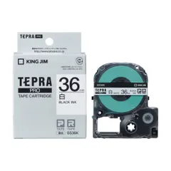 キングジム(KING JIM) テプラPRO 白ラベル 白 黒文字 36mm SS36Kのサムネイル