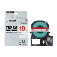キングジム(KING JIM) テプラPRO 白ラベル 白 赤文字 18mm SS18Rのサムネイル