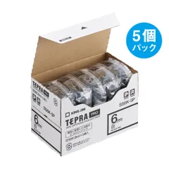 キングジム(KING JIM) テプラPRO 5個入 白ラベル 白 黒文字 6mm SS6K-5Pのサムネイル