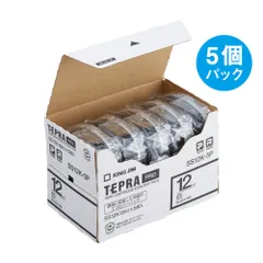 キングジム(KING JIM) テプラPRO 5個入 白ラベル 白 黒文字 12mm SS12K-5Pのサムネイル