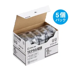 キングジム(KING JIM) テプラPRO 5個入 透明ラベル 透明 黒文字 6mm ST6K-5Pのサムネイル