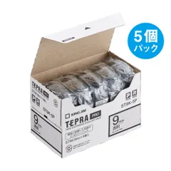 キングジム テプラPRO 5個入 透明ラベル 透明 黒文字 9mm ST9K-5P ST9K5Pのサムネイル