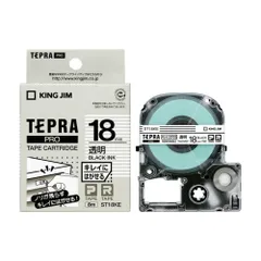 キングジム(KING JIM) テプラPRO キレイにはがせるラベル 透明 黒文字 18mm ST18KEのサムネイル