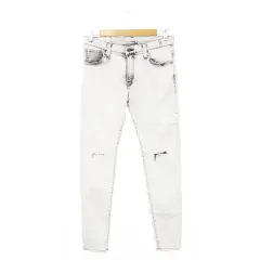 ビッグジョン Big John デニムパンツ ジーンズ スキニー ハイストレッチ ブリーチ加工 ダメージ加工 30 ライトグレー /AH7