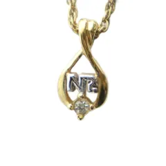 ニナリッチ NINA RICCI ネックレス アクセサリー ペンダント ロゴ ラインストーン ゴールド色 ■GY11 /MQ