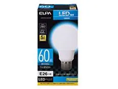 【新品・2営業日で発送】ELPA(朝日電器) エルパ LED電球 電球形 A形 広配光 口金E26 60W形 昼白色 5年保証 LDA7D-G-G5103