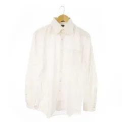 ポールスミスコレクション PAUL SMITH COLLECTION ワイシャツ Yシャツ レギュラー 長袖 コットン ストライプ 総柄 L ピンク /AO12