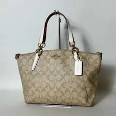 2512-133｜美品｜コーチ シグネチャー ハンドバッグ ホワイト