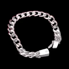 【N003】ブレスレット メンズ　 シルバー　 シンプル　 チェーン　アクセサリー　お洒落　ファッション