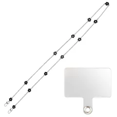 花型スマホストラップ ショルダーチェーン 斜め掛け 紛失&落下防止 持ち歩き 旅行 買い物