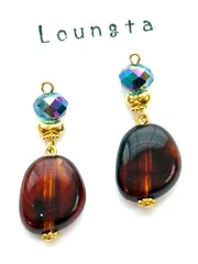 4002べっ甲ピアス 樹脂ピアス