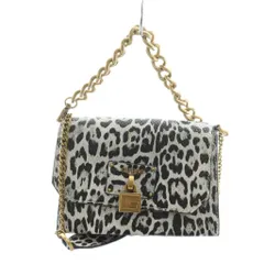 ゲス GUESS CENTRE Stage Crossbody Flap LB850478 ハンド ショルダーバッグ 2WAY PVC ヒョウ柄 レオパード 白 ホワイト 黒 ブラック ■GY18 /MQ