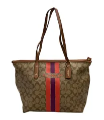 コーチ トートバッグ PVC キャンバス レザー シグネチャー F38405 レディース COACH