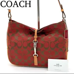 【良品】COACH シグネチャー セミショルダーバッグ 肩掛け キャンバス