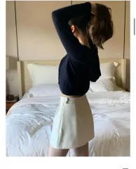 価格固定) リエット ポニー スカート S ウール ピンタック ブークレ スカート