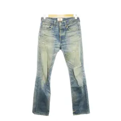 リーバイス Levi's ヴィンテージ 501 デニムパンツ ジーンズ ストレート ボタンフライ ダメージ加工 ウォッシュ加工 28 青 ブルー /MN8 ■GY12