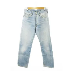 リーバイス Levi's 501 デニムパンツ ジーンズ ストレート ボタンフライ ダメージ加工 ウォッシュ加工 W31 青 ライトブルー /MN18 ■GY18