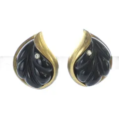 ジバンシィ GIVENCHY ヴィンテージ イヤリング アクセサリー クリップ式 両耳用 ストーン ゴールドカラー 金色 ■GY18 /MQ