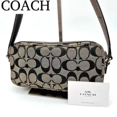 【良品】コーチ シグネチャ ポーチ ポシェット ショルダーバッグ キャンバス