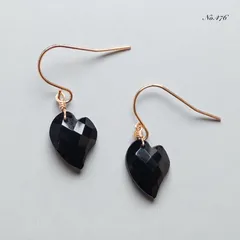 No.476✨天然石✨ブラックオニキスの一粒ピアス　イヤリング