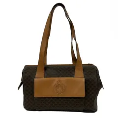 CELINE(セリーヌ) ショルダーバッグ マカダム柄 ダークブラウン×ベージュ レザー