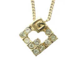 ジバンシィ GIVENCHY ヴィンテージ ネックレス アクセサリー ラインストーン ゴールドカラー 金色 ■GY11 /MQ