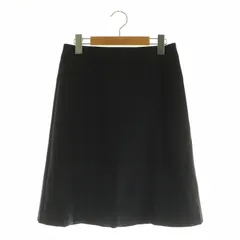 23区 オンワード樫山 ファインネスウールフレアスカート 膝丈 ストライプ 38 ネイビー /MY ■OS