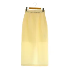 リリーブラウン Lily Brown CANDY STOCK ビジューベロアタイトスカート ロング 1 アイボリー /MY ■OS