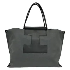 IACUCCI(イアクッチ) トートバッグ - 黒×ダークグレー レザー