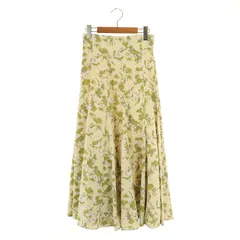 プロポーション ボディドレッシング PROPORTION BODY DRESSING フラワープリントフレアマチハイウエストスカート フレア ロング S アイボリー グリーン /DF ■OS