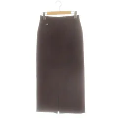 ナチュラルビューティーベーシック NATURAL BEAUTY BASIC 23SS フラップポケットナロースカート タイトスカート ロング M ボルドー /DF ■OS