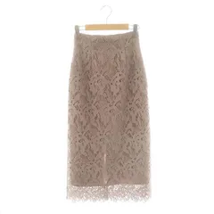 ナチュラルビューティーベーシック NATURAL BEAUTY BASIC 22SS ケミカルレースタイトスカート ロング XS ピンク /DF ■OS