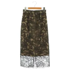 フレイアイディー FRAY I.D チュールフラワータイトスカート ロング 0 ブラック /HK ■OS