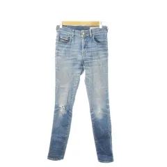 ディーゼル DIESEL ジーンズ W25 L32 青 ブルー インディゴ ダメージ加工 ウォッシュ加工 スリムフィット /MN14 ■GY11