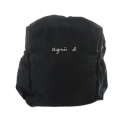 アニエスベー agnes b. ワンショルダーバッグ リュックサック 2WAY ナイロン ロゴ デイバッグ 黒 ブラック ■GY11 /MQ