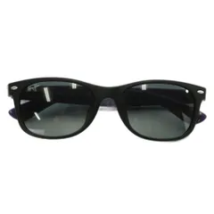 レイバン RAY BAN NEW WAYFARER CLASSIC 眼鏡 サングラス セルフレーム グラデーション スクエア ロゴ 55□18-140 青 ブルー 黒 ブラック RB2132-F /XZ ■GY18