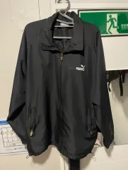PUMA プーマ ブラック ウィンドブレーカー ジャケット