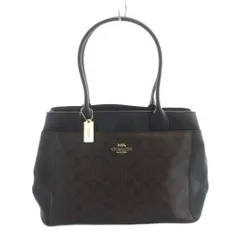 コーチ COACH F31475 トートバッグ ハンド PVC ロゴ 黒 ブラック 茶 ブラウン ■GY18 /MQ