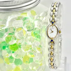 【美品/新品電池】SEIKO セイコー レディース 腕時計 2Pカラーストーン オーバル 1E20-6160 8N3085