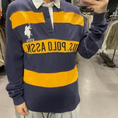 (214) U S POLO ポロ ストライプ ロングスリーブ ポロTシャツ