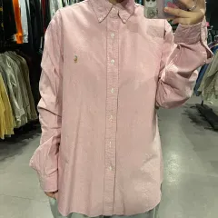 (287) POLO RALPH LAUREN ポロラルフローレン 刺繍ロゴ シャツ ピンク