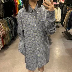 (831)POLO ポロ ラルフローレン チェック シャツ BLUE/BROWN