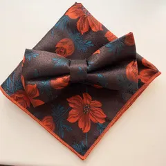 ①-1 蝶ネクタイ　ポケットチーフ2点セット