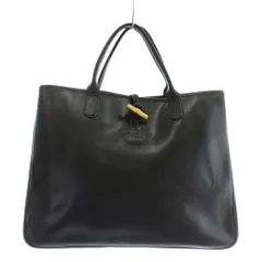 ロンシャン LONGCHAMP ロゾ ハンドバッグ トート レザー ロゴ 黒 ブラック /XZ ■GY11