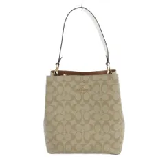 コーチ COACH シグネチャー ハンドバッグ ショルダー 2WAY PVC ベージュ 91512 /UO