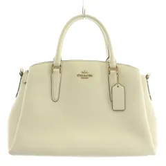 コーチ COACH セージ キャリーオール ハンドバッグ ショルダー 2WAY レザー ロゴ ゴールド金具 白 ホワイト F28976 /XZ ■GY18